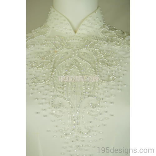 Áo Dài Trắng Ket Hat Trai | White Ao Dai Pearl