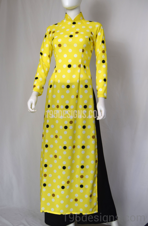 Yellow Ao Dai Cô Ba Sài Gòn Set | Chấm Bi Set