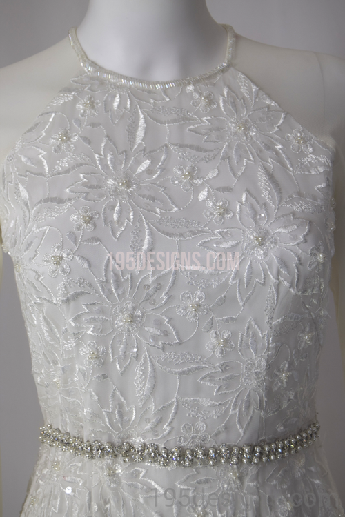 Ao Dai Trắng Cô Dâu Đuôi Dài | White Lace Ao Dai long tail