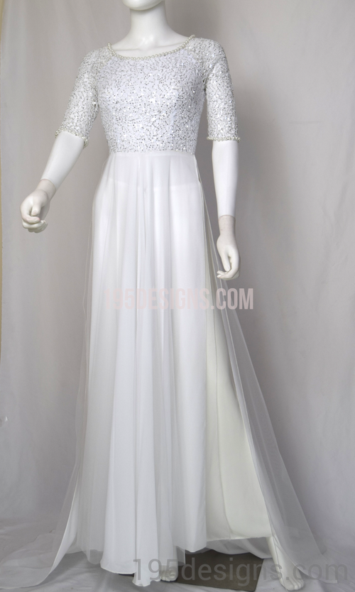 ÁO DÀI Cưới Trắng cao cấp | White AO DAI Wedding