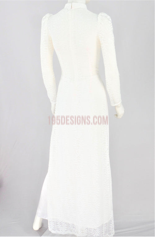 Áo Dài Trắng Ren | White Lace AO DAI