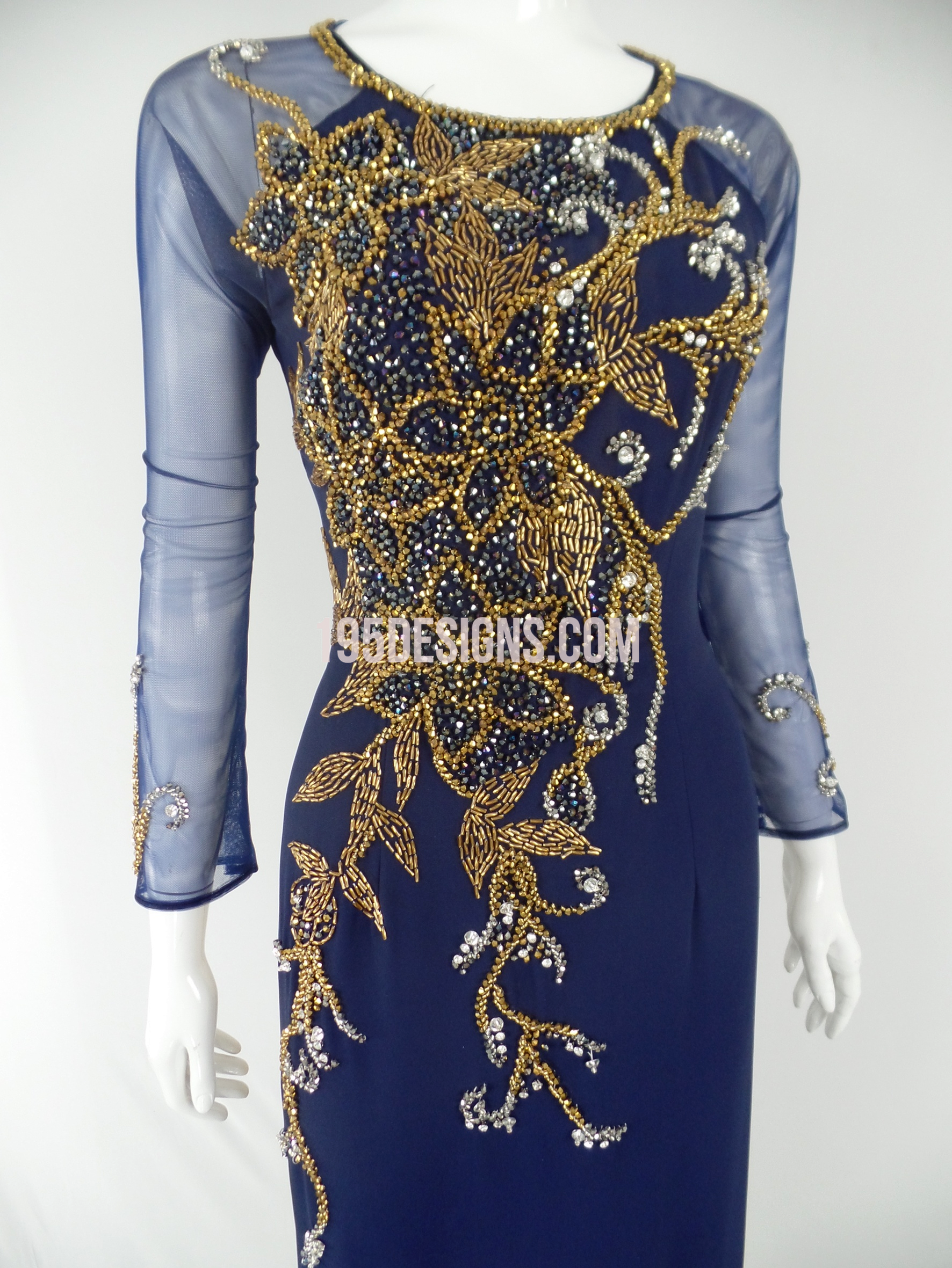 Xanh ÁO DÀI PHA LÊ  | Blue AO DAI Crystal