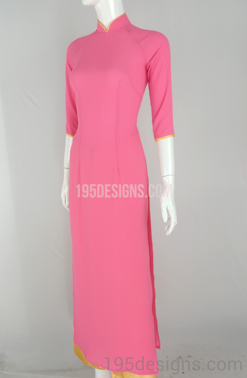 Ao Dai Hồng Tầm Thai- Hot Pink Ao Dai Thailand Silk