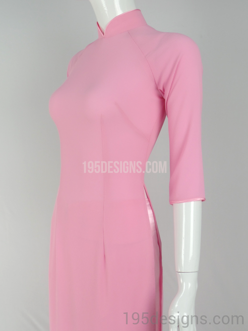 Ao Dai Hồng Tầm Thai - Light Pink Ao Dai Thailand Silk