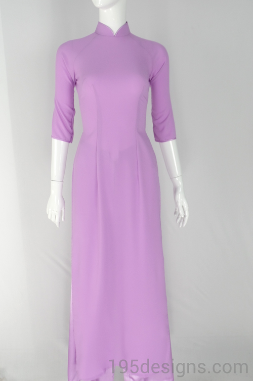 Ao Dai Tim Thai - Lavender Ao Dai Thailand Silk
