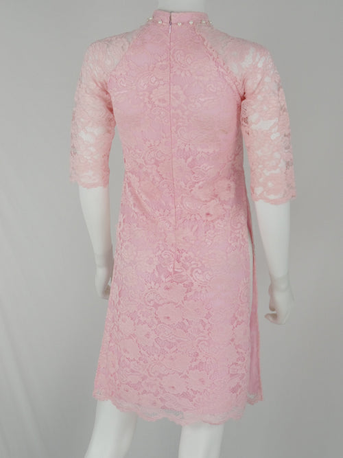 Ao Dai ren hồng
