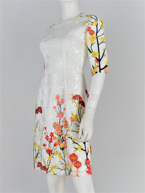 White Ao Dai Modern Lunar New Year |  Cách Tân Tết