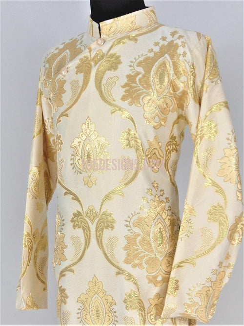 Gold Ao Dai Men -  Áo Dài Nam Gấm Vàng