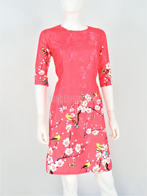 Pink Ao Dai Modern Lunar New Year | Áo Dài Cách Tân Tết
