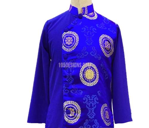 Ao Dai Gấm Xanh Baby Boy